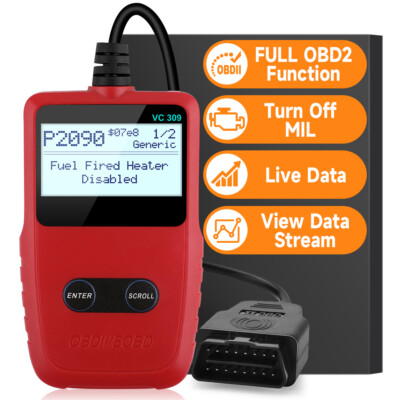 Automotive OBD2 Scanner Code Reader Car Diagnostic Tool Engine Fault Light Reset