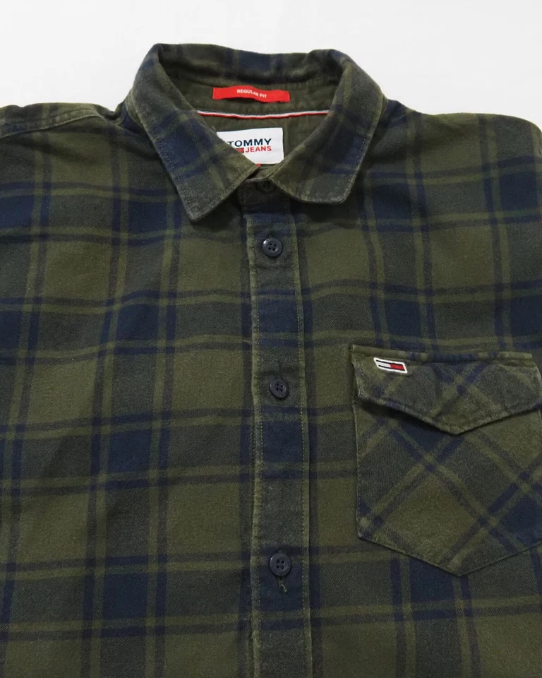 Tommy Jeans Herren Freizeit Flanell Hemd Grösse L Regular Fit ZD592 - Bild 1 von 2