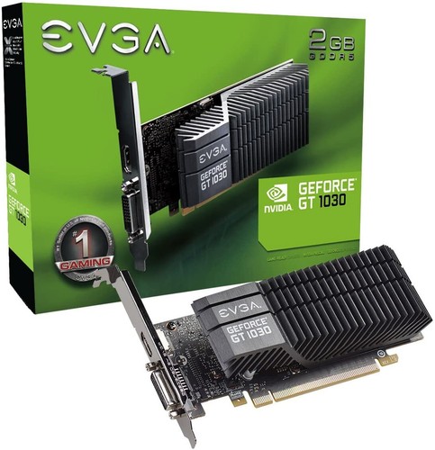 EVGA GeForce GT 1030 SC 2GB GDDR5 Low Profile Graphics Card 02G-P4-6332-KR