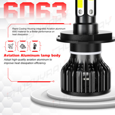 2x H4 LED Headlight Bulbs Motorcycle For 2003-2015 Yamaha FZ1 2004