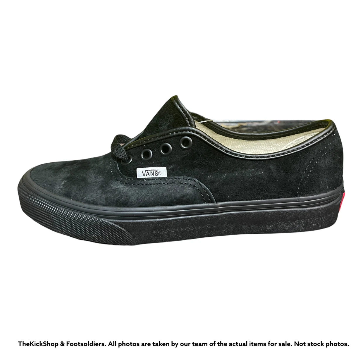 VN0A2Z5I18L1 VANS Authentic Pig Suede Black Men Size 4 Women