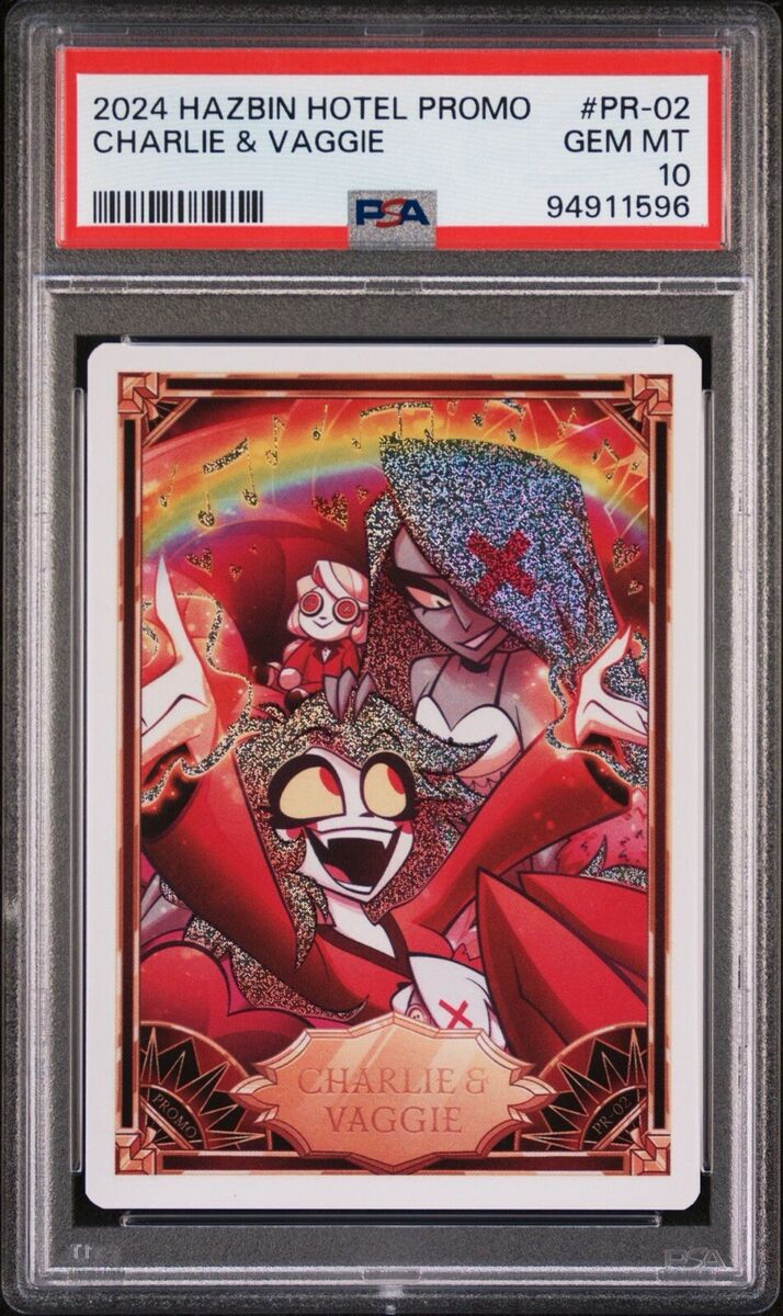 PSA 10 Charlie & Vaggie PR-02 Promo Hazbin Hotel Trading PSA 10 Charlie & Vaggie PR-02 Promo Hazbin Hotel Trading