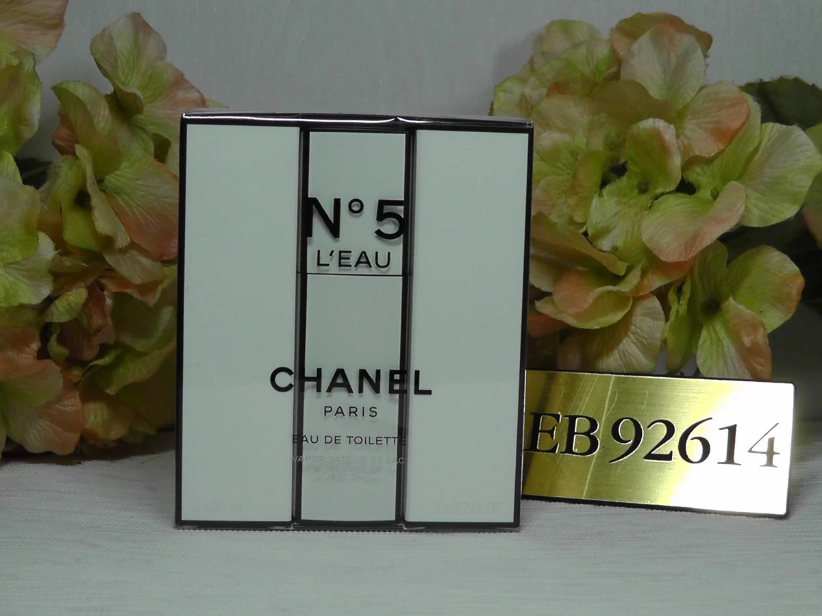 set of 3: CHANEL N°5 L'EAU EAU DE TOILETTE Twist & Soray Size 20ml x 3  ***NIB***