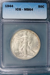 1944 P Icg Ms64 Walking Liberty Half Dollar 621 Ebay