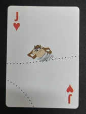 1996 Warner Bros Taz Looney Toons Playing Card Jack Hearts