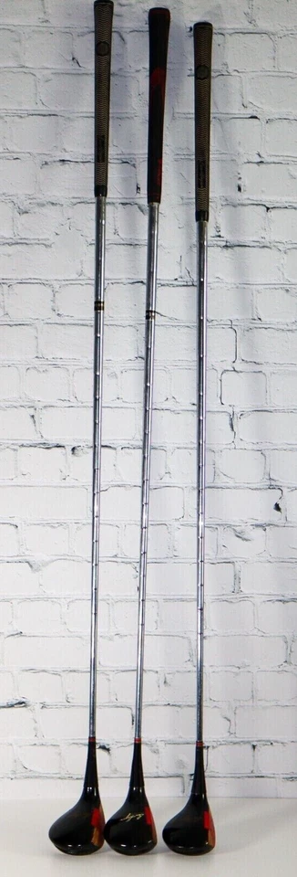 Ben Hogan Woods 2, 3 y 4 con Steel Legend 3 ejes RANURA DE VELOCIDAD CABEZALES DE CAQUI Foto 4 de 4