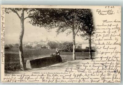 39470041 - Frejus Route de Saint Raphael Kirche Frau Draguignan 1903