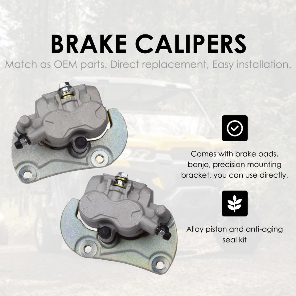 Par de pinzas de freno delanteras con pastillas para Can-Am Maverick 1000R Turbo Max 2014-2018 Foto 4 de 4