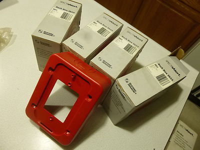 New Lot of 4 Spectralert Strobe back box skirt 24v Fire Alarm sytem ...