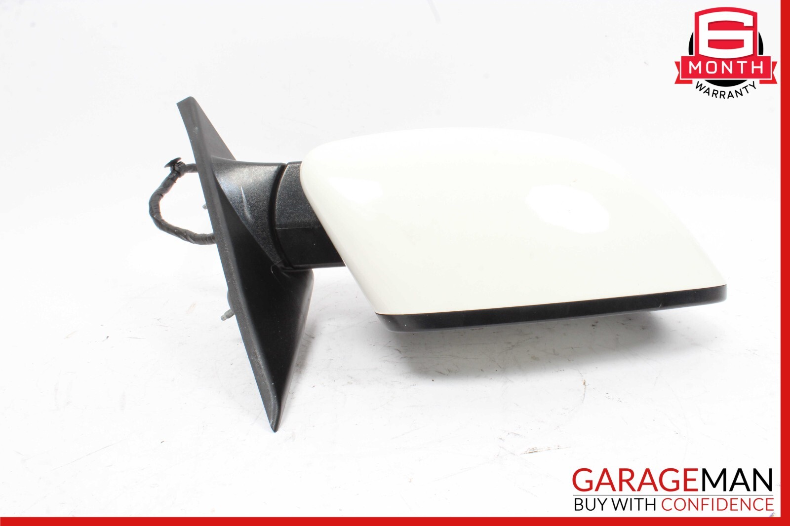 14-17 Maserati Ghibli Front Right Side Mirror Door Rear View White/Black OEM