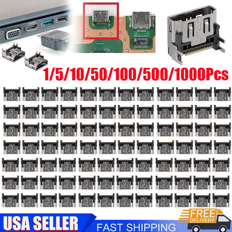 1-1000PCS HDMI Port Socket Connector Jack Replacement For PlayStation 5 PS5 LOT