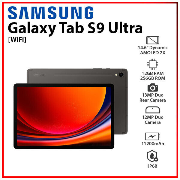 Samsung Galaxy Tab S9 Ultra 5G Tablet, 1 TB, Graphite - Worldshop