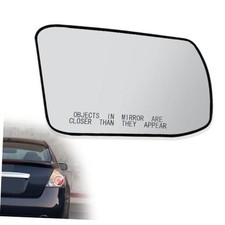 Passenger Side View Heated Mirror Glass, with Rear Holder, Compatible Nisan-R