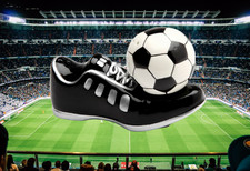 Ceramic Soccer Ball and Cleats Salt and Pepper Shakers, Home D cor, Gift for Him