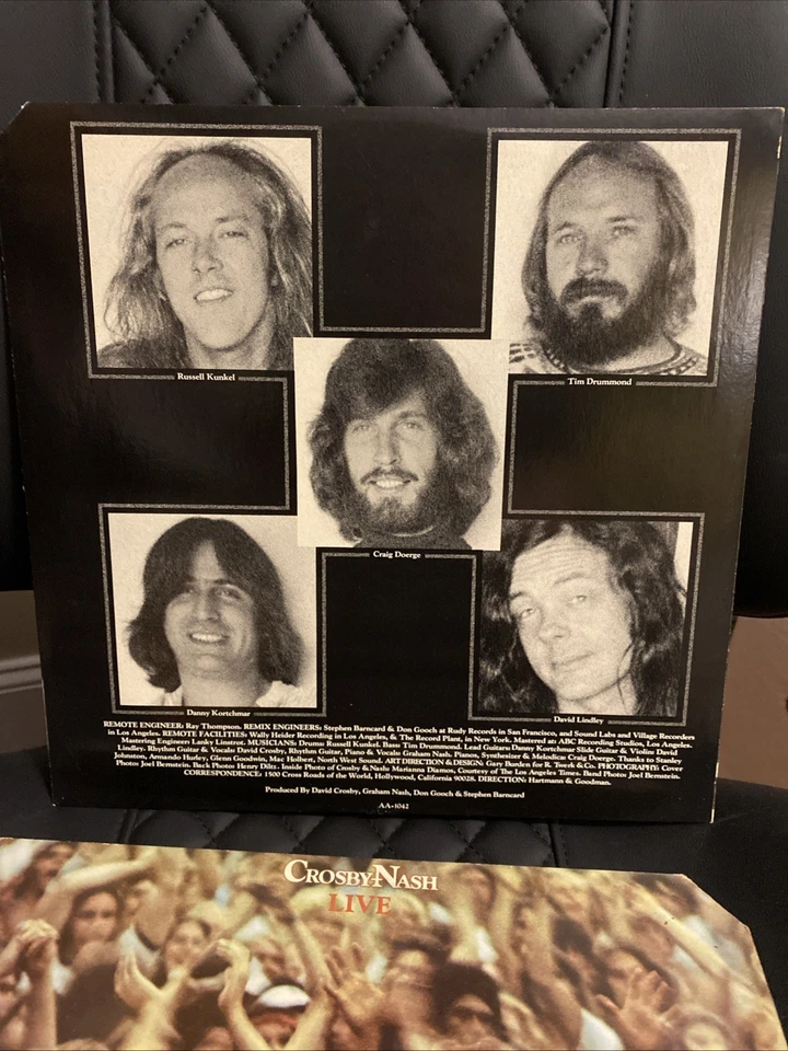 CROSBY NASH ‎– Live LP 1977 ABC Records – AA 1042 w/Inner - Image 4 of 4