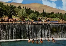 Gan Hashelosha Sakhna Waterfall vintage postcard t963