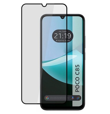 Protector Gehärtetes Glas Komplett 5D Full Glue Schwarz für Xiaomi Poco C85 Glas