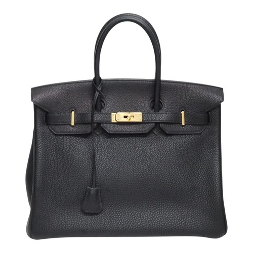 Hermes Birkin 35 Togo Leather Black Bag A Stamp Women's KNB021 #KNB021