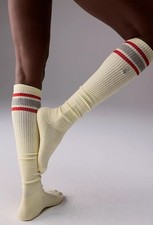 Free People Movement Logo Knee High Stripe Socks, 28 NWT