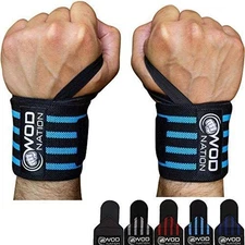 Wrist Wraps & Straps for Gym & Weightlifting (24 inch) - LT Blue