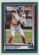 2025 Panini Donruss Press Proof Green Micah McFadden #55 2l4