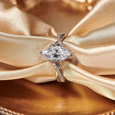 2 Ct Marquise Lab Created Diamond Women's Engagement Ring 14k White Gold Plated