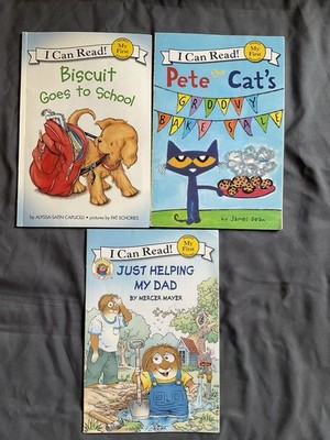 I Can Read! My First Lot of 3 PB Illustrated: Biscuit, Pete the Cat, Dad