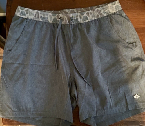 O'Neill Men's Gray Flat Front Shorts Drawstring Elastic Waist Pockets Casual