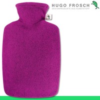 Hugo Frosch WäRmflasche Klassik Strickbezug Filzoptik Himbeere | Made In Germany