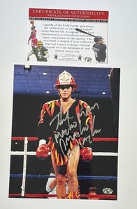 HECTOR CAMACHO SIGNED BOXING 8X10 PHOTO LEGENDS OF THE FIELD COA AUTHENTIC