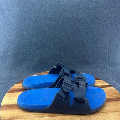 Chaco Chillos Slide Mens Sandals Black Blue JCH107099 Size 13 Adjustable Strap