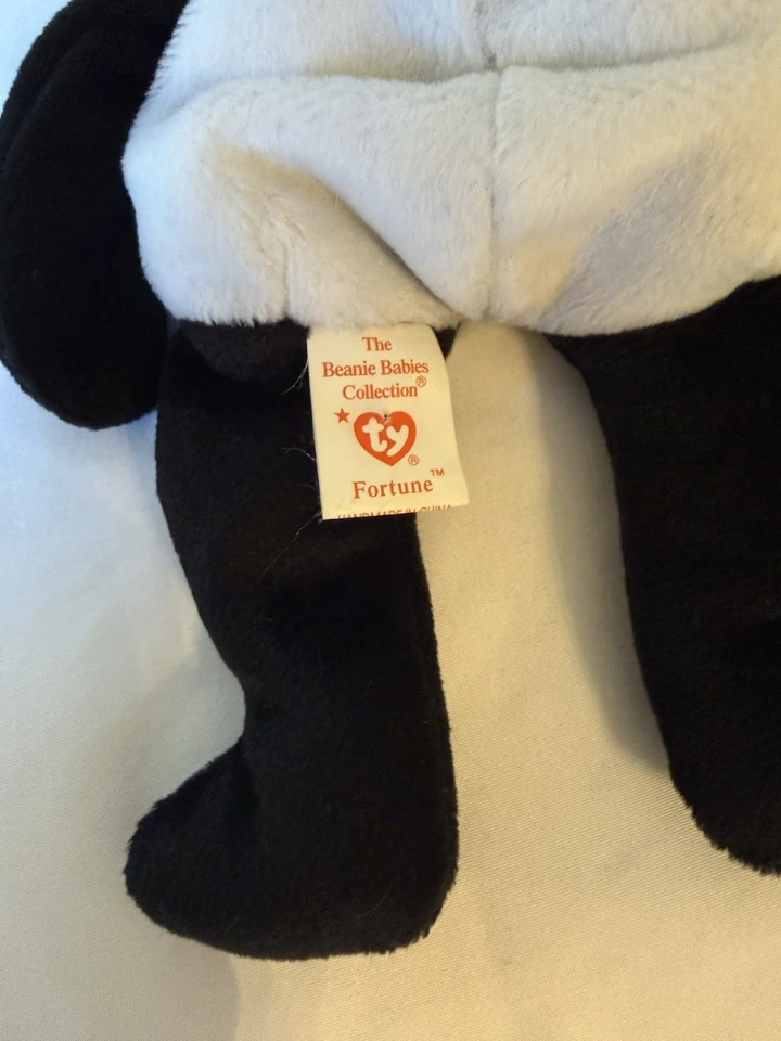 Juguete de peluche vintage 1997 Ty Beanie Baby Fortune Panda Bear coleccionable de colección Foto 4 de 4