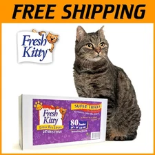 Super Thick Jumbo Litter Box Liners 80 Count - Easy Clean Up