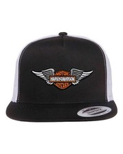 NEW KUSTOM HATZ HARLEY DAVIDSON V3 PATCH SNAPBACK HAT BLACK / WHITE MADE IN USA