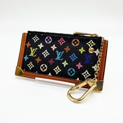 Louis Vuitton Women Wallet Monogram Multi Color Pochette Cles M92654 Gently used