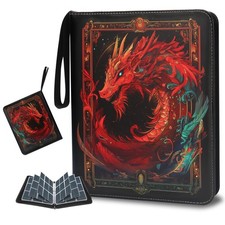 Card Binder 9 Pocket, Othran Trading Card Binder 900 Pockets with 50 Removabl...