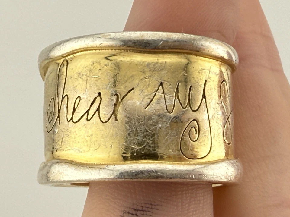 BANDA DE CIGARROS MILOR SHAWN VERMEIL PLATA 925 HEAR MY SOUL TALK TALLA 9,5 K99B Foto 4 de 4