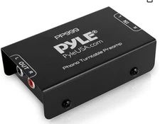 Pyle Mini Phono Turntable Preamp PP999 Low Noise RCA Input/Output Used