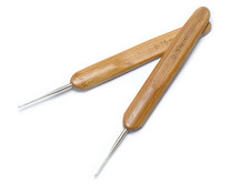 Dreadlocks Crochet Hooks for Hair 2pcs/Set 0.5mm 0.75mm Bamboo Handle Locs Cro