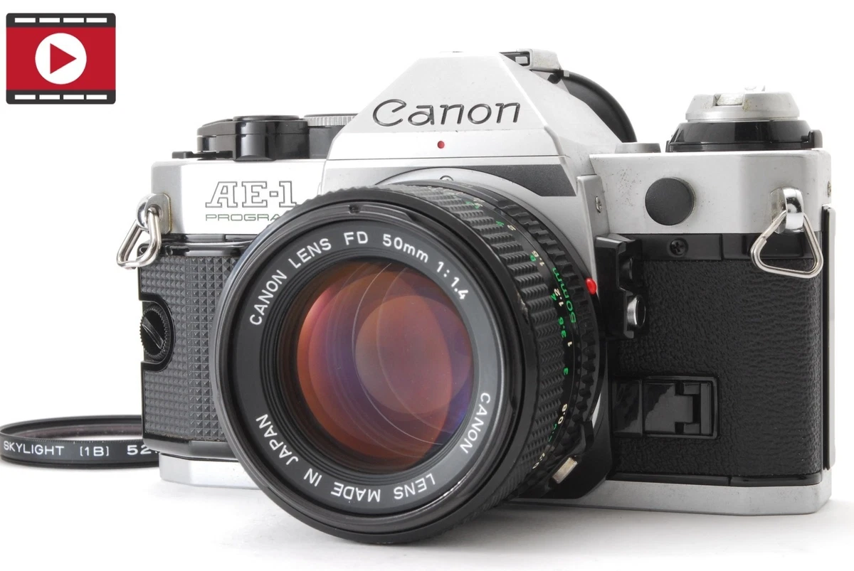 ▶CLA'd[CASI COMO NUEVO+] Programa Canon AE-1 Plateado 35 mm SLR NFD Nuevo FD 50 mm f1,4 JAPÓN