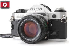   CLA'd NEAR MINT  Canon AE-1 Program Silver 35mm SLR NFD New FD 50mm f1.4 JAPAN