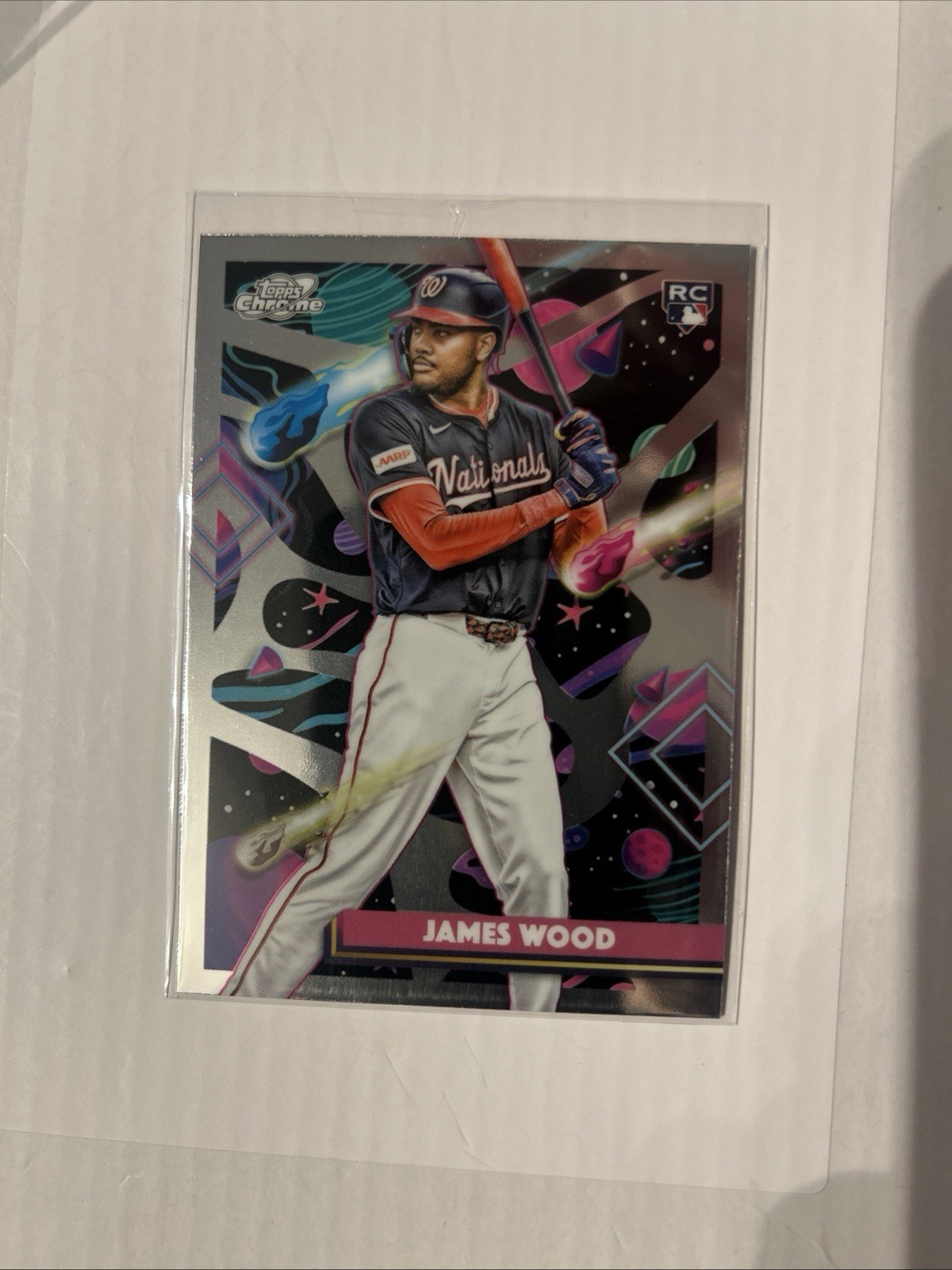 2025 Topps Chrome Cosmic Baseball James Wood RC Base #1- Nationals
