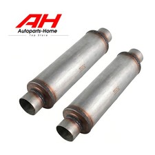 71416 Performance Exhaust Muffler 2.50 Inout Center Round Moderate Sound 2 Pack 71416 Performance Exhaust Muffler 2.50 Inout Center Round Moderate Sound 2 Pack