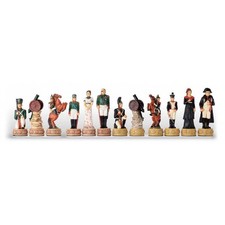Italfama Napoleon Vs Russia Chess Figures Resin Hand-Painted King 8cm