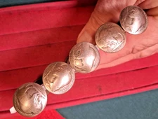 12 Decorative Nails Tacks Clavos 1" Copper Genuine Old US Buffalo Nickels Domed