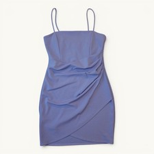 Windsor Wrapped In Stylish Lavender Ruched Wrap Mini Dress Size Small