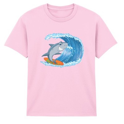 Jungen Surfender Hai Kinder T-Shirt Ozean Welle Cartoon Tierliebhaber Sommer Geschenk