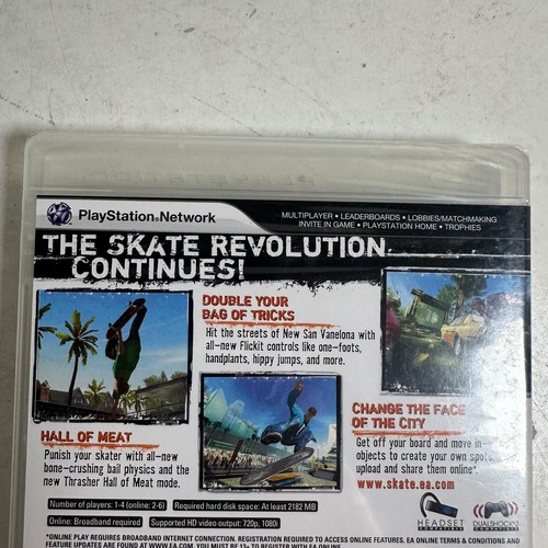 Skate 2 (PlayStation 3, 2009) Electronic Arts videogioco sportivo multiplayer - Foto 6 di 11