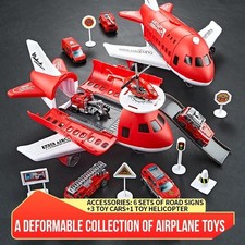 Airplane Toy Transport Plane Toys for Kids Transport Cargo Airplane Car Play Set