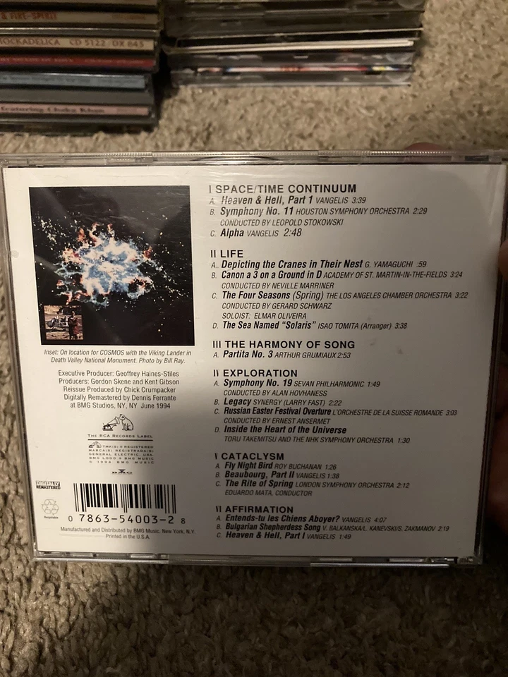 The Music of Cosmos (CD, 1994) PBS Television Series Carl Sagan - Image 2 of 2